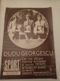 Revista SPORT, Nr. 10/1975, dedicată Ghetei de Aur, Dudu Georgescu