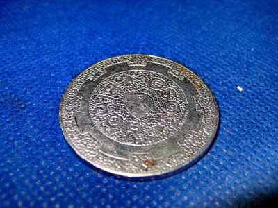 5167-Medalie veche GSO BIHOR, metal alb, diametrul 3cm. foto