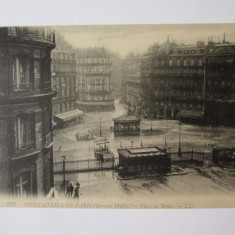 Carte postala necirculată Paris:Inundațiile din 29 ianuarie 1910
