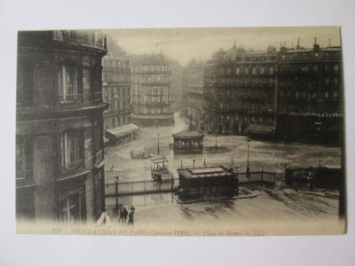 Carte postala necirculată Paris:Inundațiile din 29 ianuarie 1910 foto