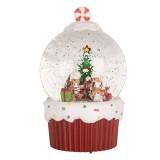 Cumpara ieftin Decoratiune Craciun muzicala polirasina cu led II &Oslash; 12x20 cm
