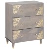 VidaXL Bufet Gri și Aur 60 x 33.5 x 75 cm Lemn masiv de mango 4018775