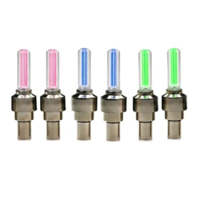 Set 6 lumini decorative valva LED pentru biciclete,auto, roz, albastru, verde foto