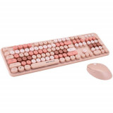 Kit wireless tastatura + mouse Serioux Retro, Maro