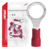 Set 10 Conectori Inelari RV 1.25-8, Diametru 8.4mm, Cupru, Sertizare Cabluri, Instalatii Electrice