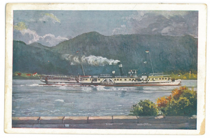3692 - ORSOVA, ship, Romania - old postcard - used - 1916