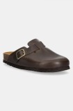 Scholl slapi de piele FAE femei, culoarea maro, F318171590