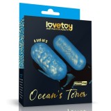 Set 2 Bile Kegel Ocean&#039;s Toner Egg Set, Silicon, Albastru, Lovetoy