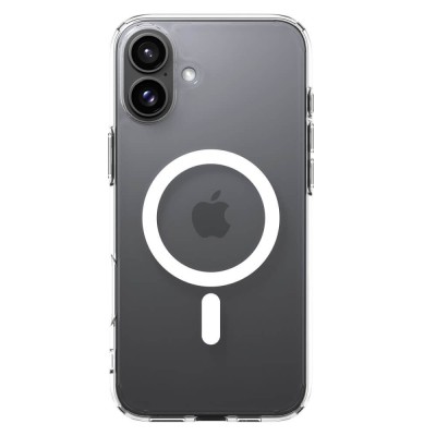 Husa Spigen Ultra Hybrid Iphone 16 Plus transparent magsafe alb foto