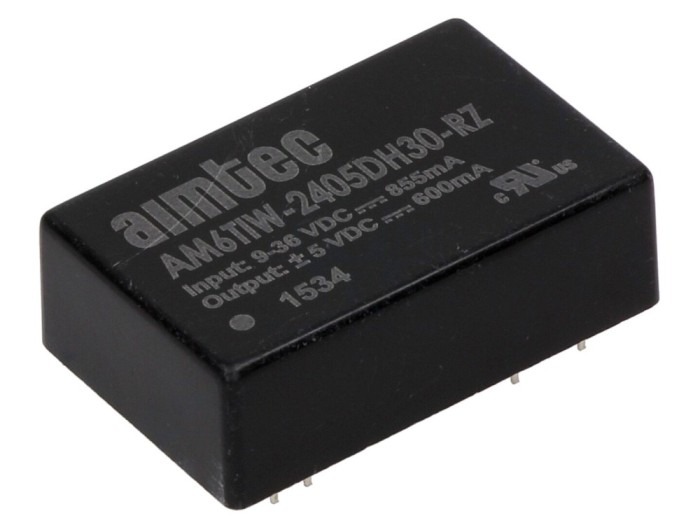 Convertor DC/DC 6W 9-36V 5V/-5V