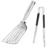 Set spatula si cleste pentru peste Navaris, 30 cm, din otel inoxidabil, 60458.01