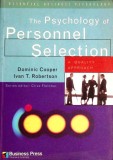 THE PSYCHOLOGY OF PERSONNEL SELECTION. A QUALITY APPROACH-DOMINIC COOPER, IVAN T. ROBERTSON-350860