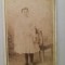 Foto carton CDV veche, A. Funk, Timișoara / Temesvar, doamnă &icirc;n rochie albă