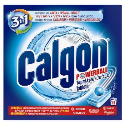 Tablete anticalcar 3in1 Calgon Powerball 15 bucati foto