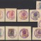 ROMANIA 1920 lot 10 timbre obliterate pe fragmente cu stampila speciala Inaugurarea Universitatii din Cluj