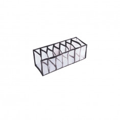 Organizator de dulap sau sertar cu 7 compartimente pentru lenjerie intima, negru 32 cm x 12 cm x 12 cm