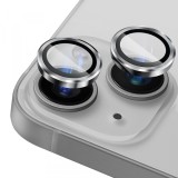 Folie de protectie Camera Spate Lito S+ pentru Apple iPhone 14, Sticla Securizata, Argintie