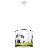 Lampă Suspendată Pilka Alb/Negru/Verde Pvc 1 Bec Oval Modern De Interior