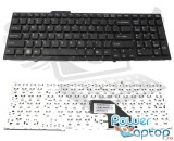 Tastatura Sony Neagra Vaio VPCF12KFX layout US fara rama enter mic, Vaio VPCF12THX layout US fara rama enter