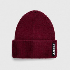 adidas TERREX caciula Multi culoarea bordo, din tricot gros