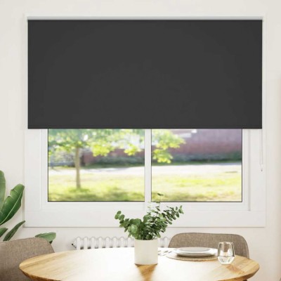 Gossi jaluza cu role opace negru 155x175 cm latime material 151,6 cm foto