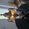 Lampa vitange bronz si sticla