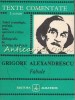 Fabule Grigore Alexandrescu - Editura Albatros, 1986 - Studii literare, Literatura Romana