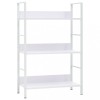 Etajera carti vidaXL, 3 rafturi, 60x27.6x90.5 cm, lemn prelucrat, alb - Biblioteca living