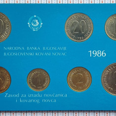 set monetarie 1986 Iugoslavia 1, 2, 5, 10, 20, 50 100 Dinara km 86-89 112-114 M1