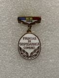 Insigna fruntaș &icirc;n gospodărirea comunei 1988