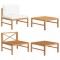 Gossi set mobilier gradina cu perne crem, 2 piese, lemn de tec