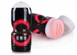 Masturbator Passion Cup Vagina 04 New Adult Concept TPE Negru, Capac Detașabil, 3 Moduri Folosire