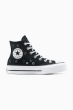 Converse teniși Chuck Taylor All Star Lift culoarea negru, A15537C