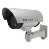 Camera Supraveghere Falsa Dummy IR cu LED, Aspect Profesional, Montare Usoara, Baterii, 17x8cm