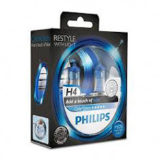 SET 2 BECURI H4 12V 60/55W BLUE COLOR VISON PHILIPS