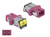 Cupla fibra optica cu protectie laser SC Simplex Multi-mode OM4 M-M Violet, Delock 86891