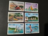 Seria Completă Grenada Grenadines 1976 - Construcții de Bărci, Regată Carriacou, Vapoare, Schi Acvatic, 6v, Ștampilată -A333