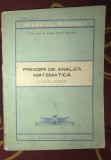 Principii de analiza matematica vol. 2 calcul integral/ Ion P. Elianu