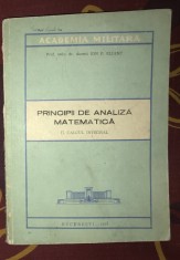 Principii de analiza matematica vol. 2 calcul integral/ Ion P. Elianu