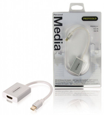 Adaptor Profesional mini DisplayPort - HDMI v1.1 0.2m alb Profigold foto