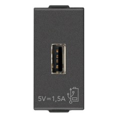 Priza USB tip A 1M 1.5A 5V Vimar Neve carbon matt 09292.CM