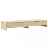 Cumpara ieftin Suport monitor cu sertare, stejar Sonoma, 100x27x15 cm, lemn stratificat