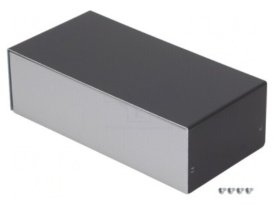 Carcasă aluminiu argint 100x203x63mm foto