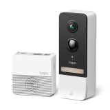 SONERIE VIDEO Smart TP-LINK, rezolutie 2K, 5 Mpix, night vision color, alarma antifurt, IP64, acumulator 6700mAh &quot;Tapo D230S1&quot; (timbru verde 0.8 lei)
