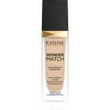 Cumpara ieftin Eveline Cosmetics Wonder Match fard lichid de lunga durata cu acid hialuronic culoare 10 Light Vanilla 30 ml