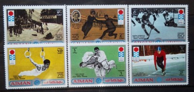 AJMAN 1972 - SPORT. OLIMPIADA SAPPORO, SERIE MNH, DG4 foto