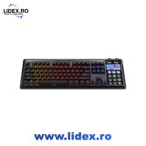 Tastatura mecanica gaming Corsair GALLEON 100 SD, MLX Pulse switches, built-in Stream Deck interface, ecran LCD 5" customizabil