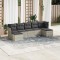 Gossi set canapele de gradina cu perne, 7piese gri deschis poliratan