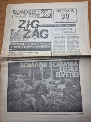 ziarul zig-zag 2-8 octombrie 1990 - ziarul eugen barbu foto