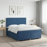 Cumpara ieftin Pat boxspring cu saltea albastru 160 x 200 cm Tesatura